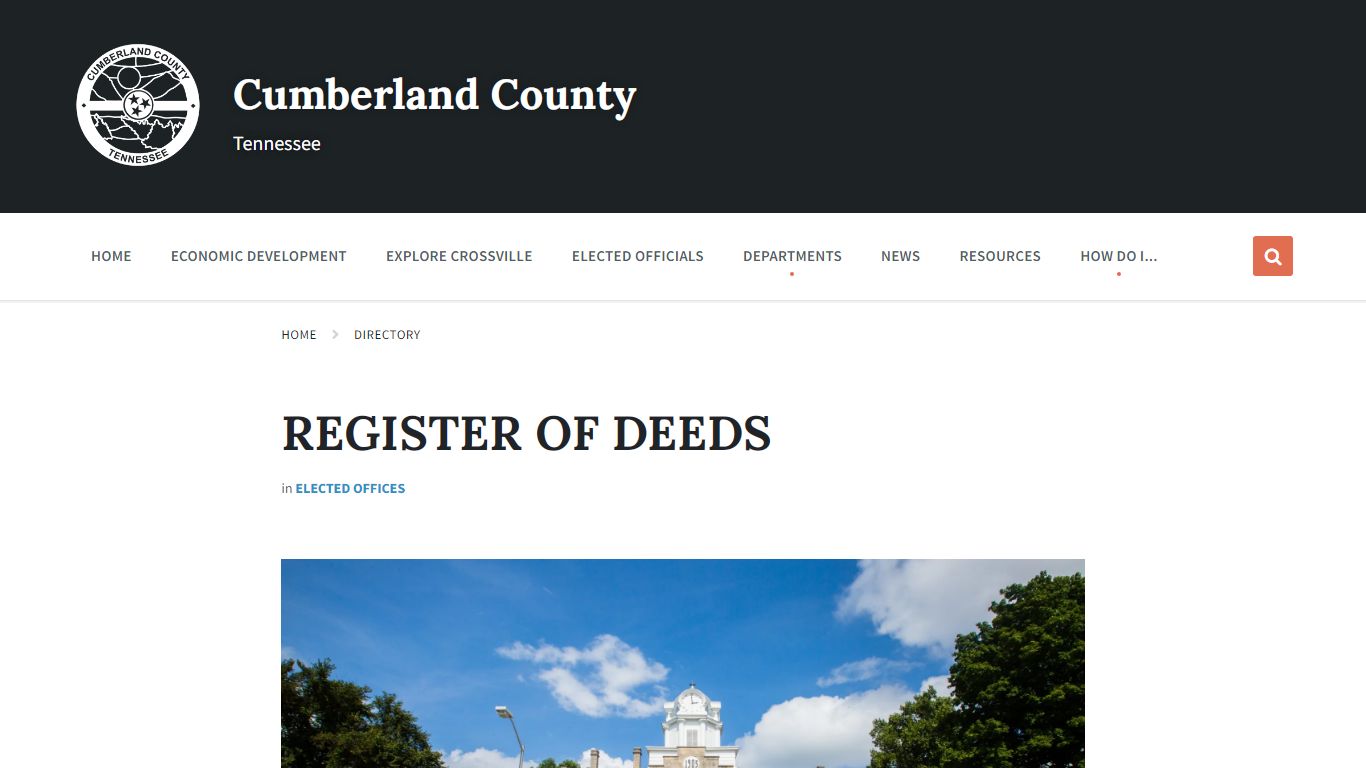 REGISTER OF DEEDS - Cumberland County – Tennessee